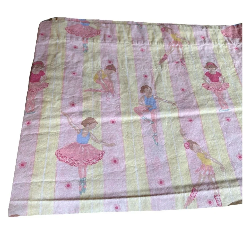Vintage Laura Ashley Valance Ballerina Yellow Pink 17” X 88” USA